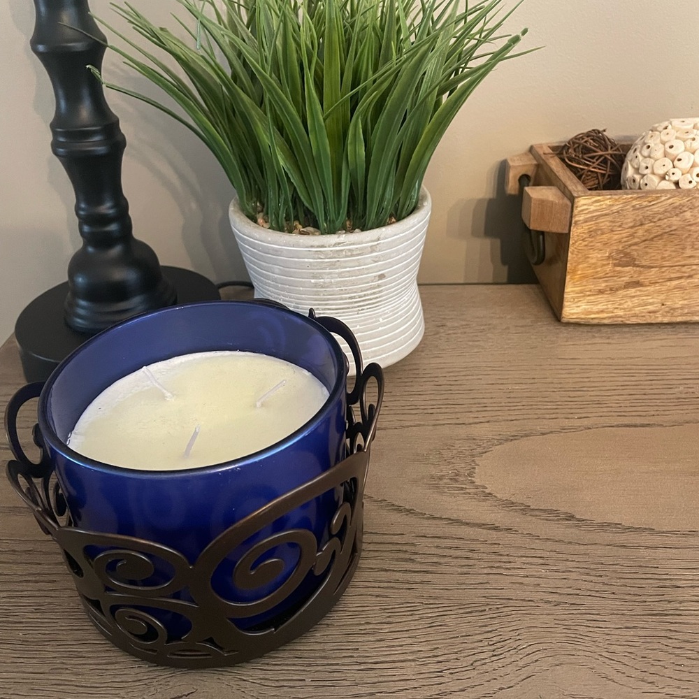 PartyLite Rustic Swirl 3-wick Jar Holder